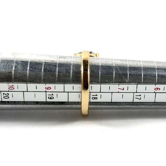 Pretty Gold Tone Rhinestone Ring Size 8 - Picture 4 of 4